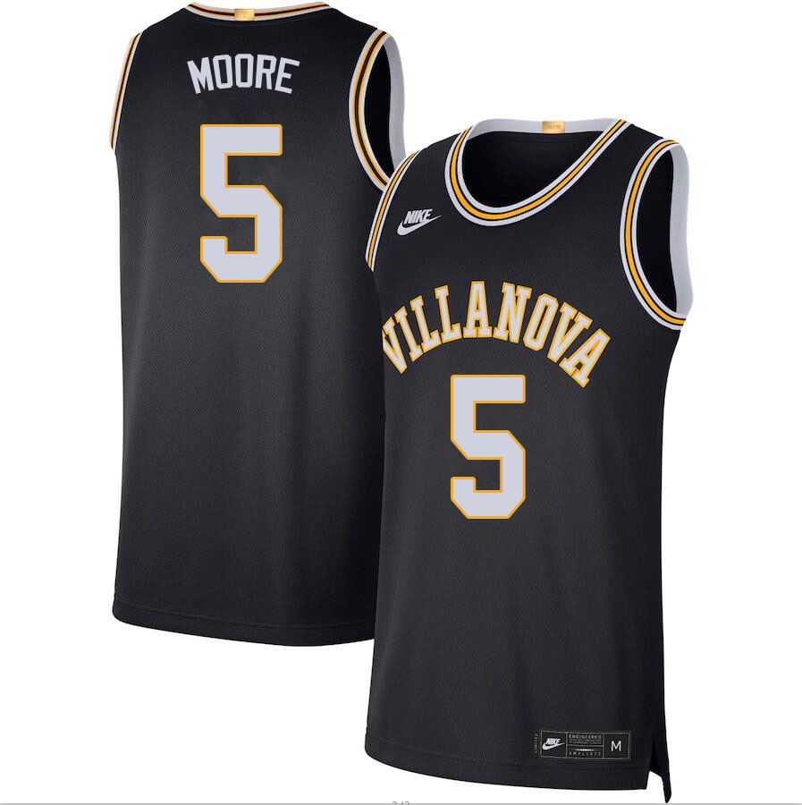 Men #5 Justin Moore Villanova Wildcats College Basketball Jerseys Sale-Black - Click Image to Close